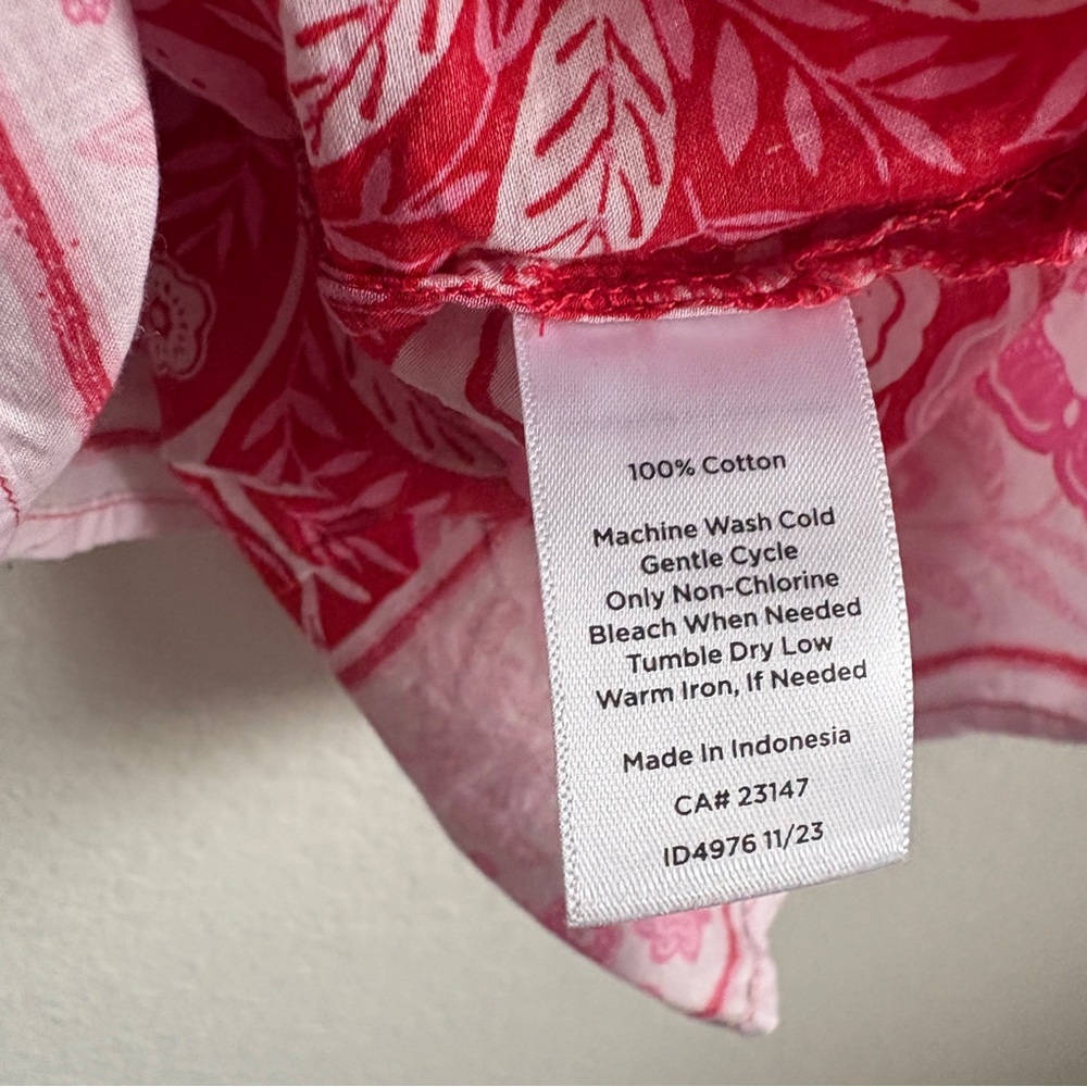 Talbots Floral Blouse in Red and Pink - Picture 9 of 9